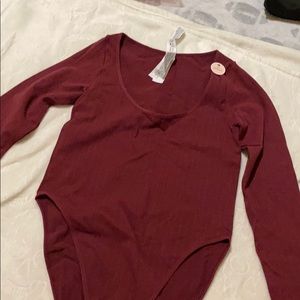 Forever XXI Long Sleeve Bodysuit